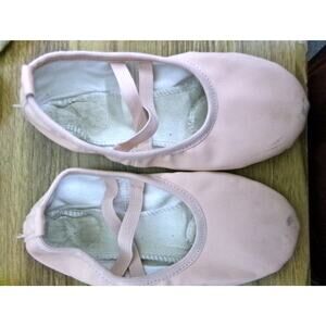 Dance Ballet Shoes Stelle Women's 5 Leather Cross Strap Split Sole